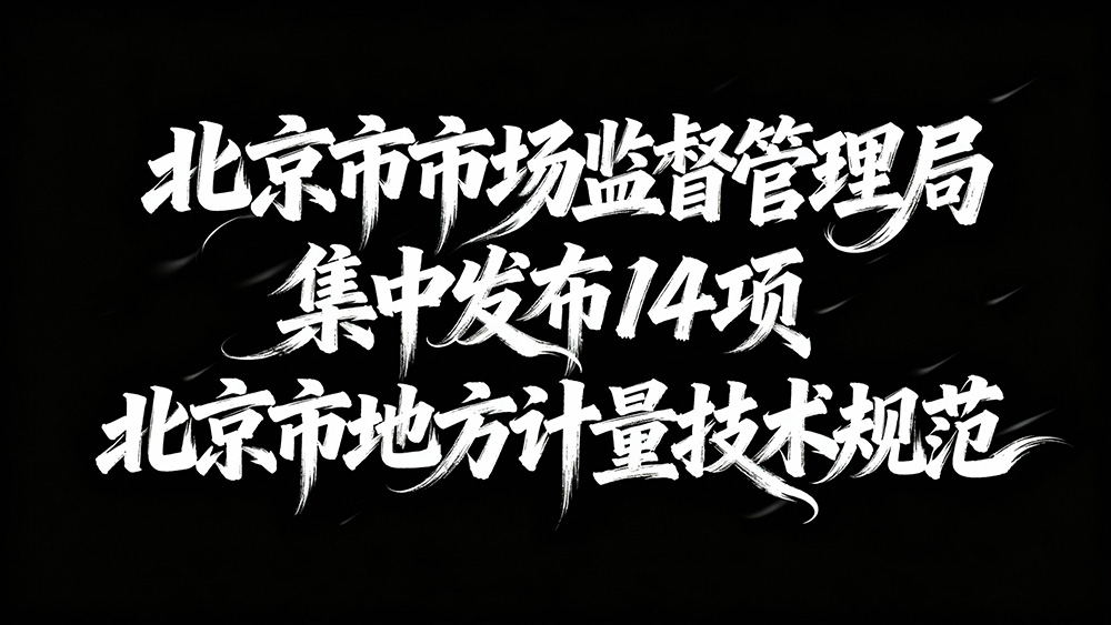 jimeng-2025-10-13-1181-草书书法字体海报“北京市市场监督管理局集中发布14项北京市地方计量技术规范”视觉..